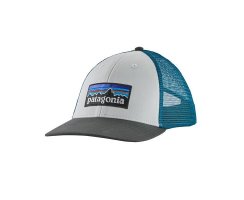 Patagonia P-6 Logo LoPro Trucker Hat White Forge Grey
