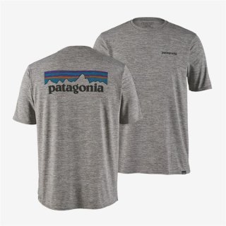 Patagonia Mens Capilene® Cool Daily Graphic Shirt P-6 Logo: Feather Grey