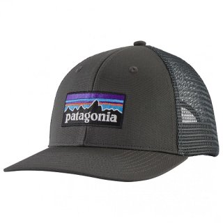 Patagonia P-6 Logo Trucker Mid Crown Hat Unisex Forge Grey