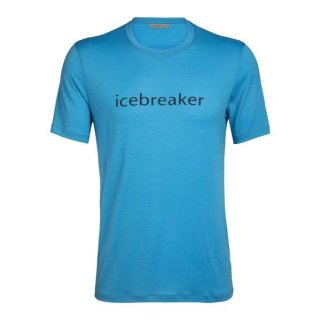 Icebreaker Mens Tech Lite SS Crewe Icebreaker WordmarkPolar