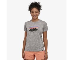 Patagonia Womens Capilene® Cool Daily Graphic Shirt Free Hand Fitz Roy: Feather Grey