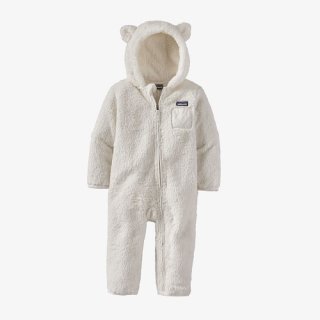Patagonia Baby Furry Friends Bunting Birch White