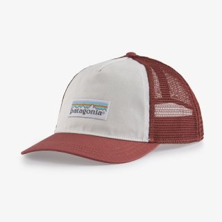 Patagonia Womens Pastel P-6 Label Layback Trucker Hat White/W Rosehip