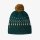 PATAGONIA Powder Town Beanie Snowfall Knit: Dark Borealis Green