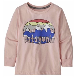 Patagonia Baby L/S Graphic Organic T-Shirt Unisex Fritz Roy Flurries Seafan Pink