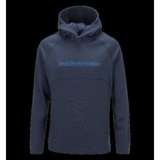 PEAK PERFORMANCE MENS WILL HOODED MID-LAYER MOUNT BLUE