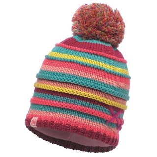 Buff Childrens Knitted and Polar Hat 