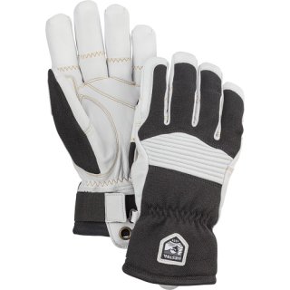 HESTRA ARMY LEATHER COULOIR 5 FINGER BLACK/IVORY